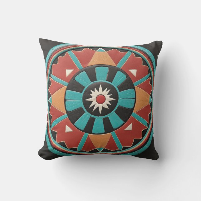Coussin L'art de l'argile d'inspiration autochtone (Recto)