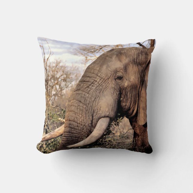 Coussin L'Art des Amateurs d'éléphants (Recto)