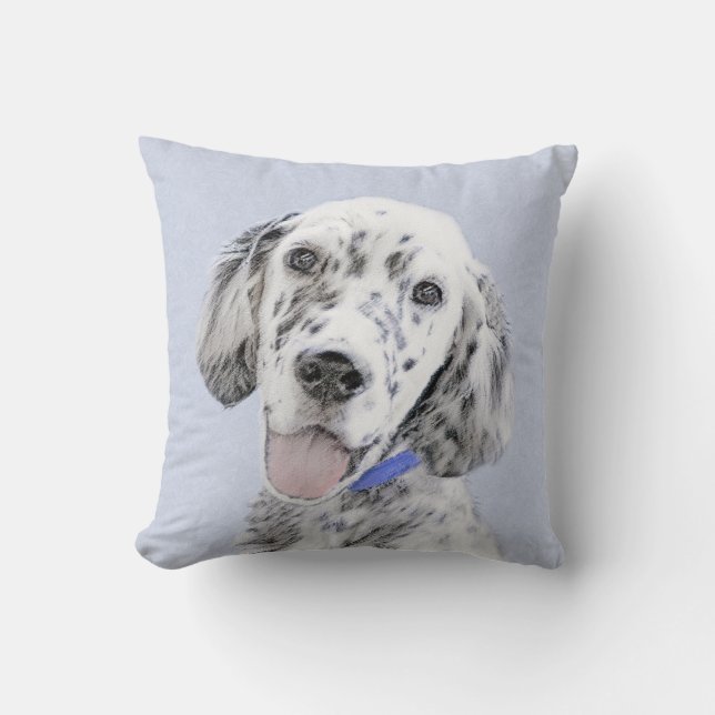 Coussin L'art du chien peintre Blue Belton (Recto)