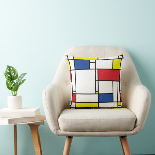 Coussin L'Art Moderne Mondrialiste Minimaliste Géométriq
