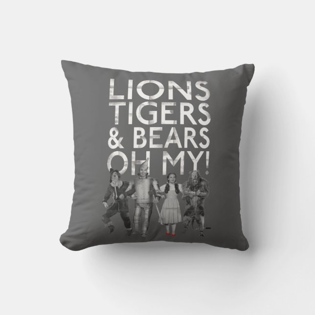 Coussin L'Assistant D'Oz™ | Lions Tigers & Ours Oh My! (Recto)