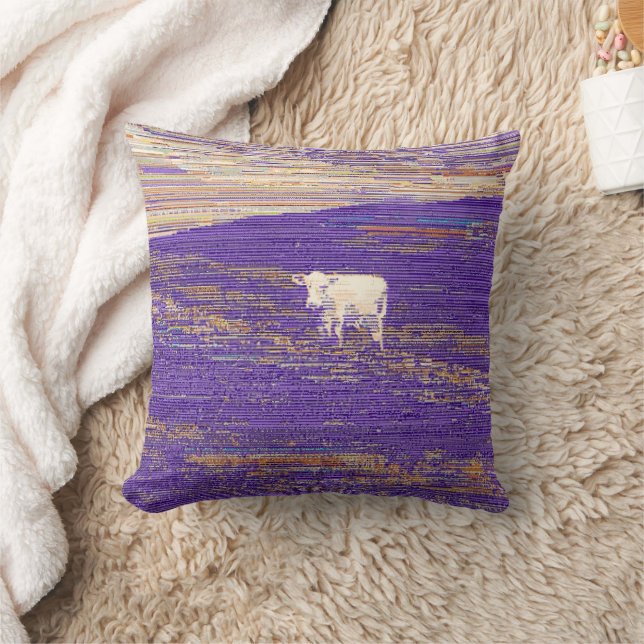 Coussin Last Transmission or Cow in a Field (Couverture)