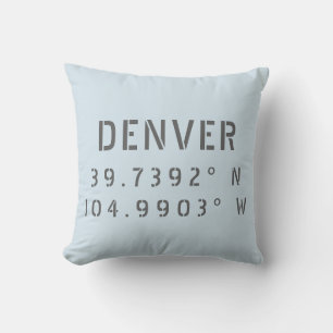 Coussin Latitude Longitude de Denver