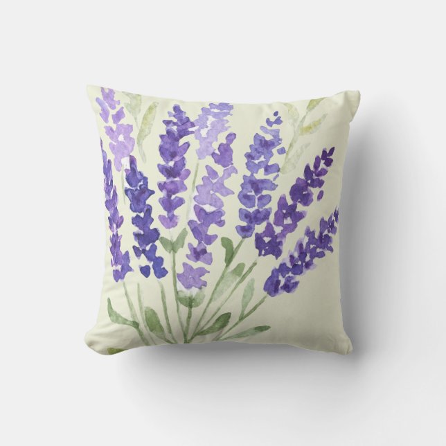 Coussin Lavande de Pays Française Lavande Jeu d'Oreiller (Recto)