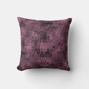 Coussin Lavande et Motif noir