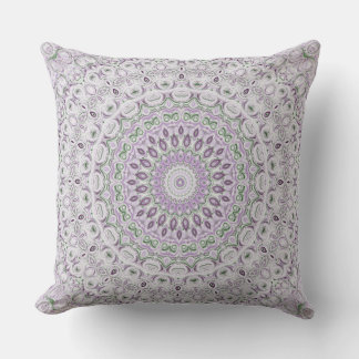 Coussin Lavande et vert Mandala Motif Design