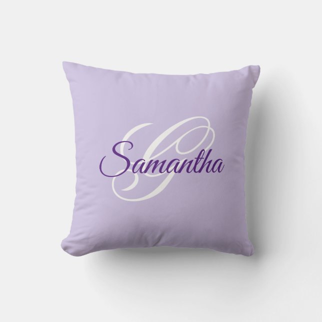 Coussin Lavande Royal violet et blanc Fantôme (Recto)