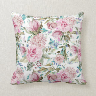 Coussin Lavande turquoise rose chic de pays vintage
