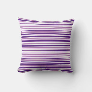Coussin Lavande violette moderne rayures Lavande Jeter Ore