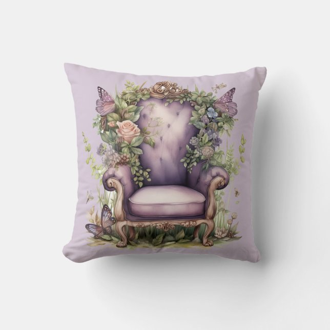 Coussin Lavender Fairy Dreams Butfly Chair (Recto)