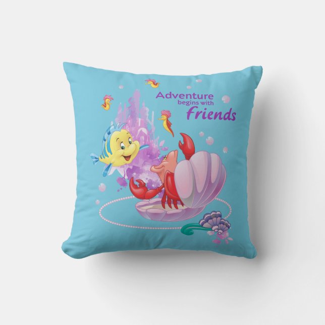 Coussin L'Aventure commence avec des amis (Recto)