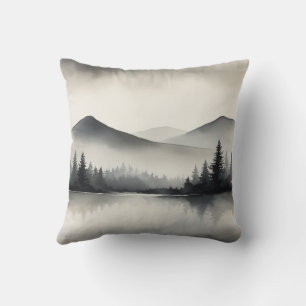 Coussin Laver à l'encre minimaliste dégradé