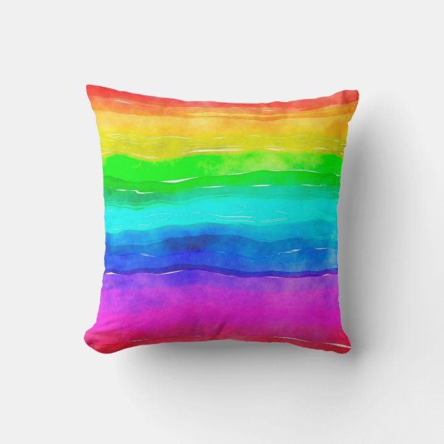 Coussin Laver de peinture à l'aquarelle (Recto)
