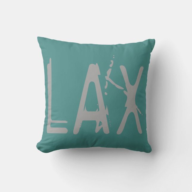 Coussin LAX Airport Grunge Typographie (Recto)