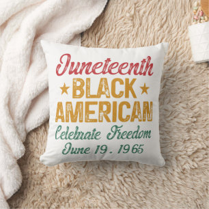 Coussin Le 19ème Cool de la liberté de l'Amérique noire cé