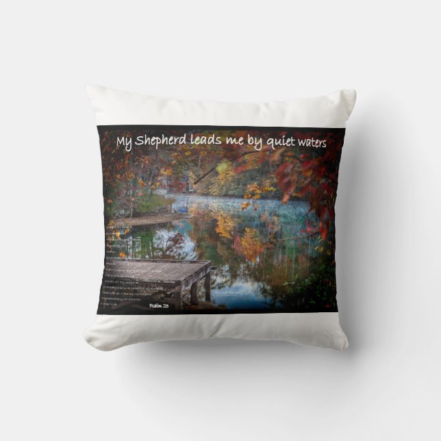 Coussin Le 23ème Psaume en tapisserie (Recto)