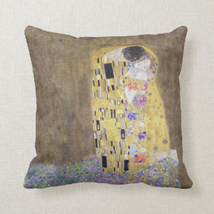 Coussin Le baiser par l'Américain MoJo de Gustav Klimt v2