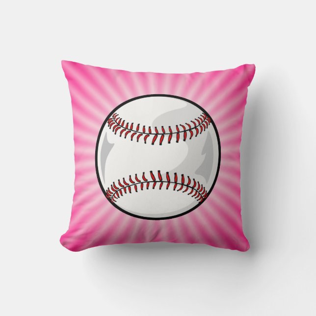 Coussin Le base-ball rose (Recto)