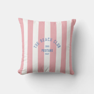 Coussin Le Beach Club Crest Pink Cabana Stripe