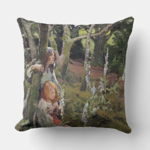 Coussin Le bois enchanté (huile sur la toile)