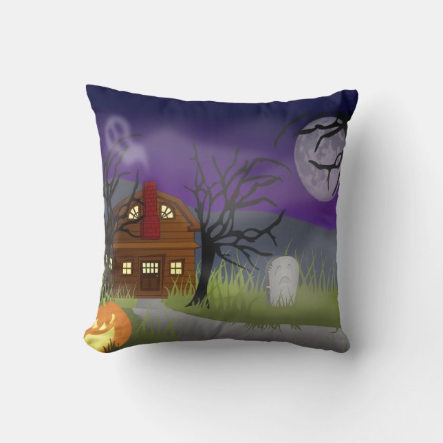 Coussin Le brouillard d'Halloween - (Recto)