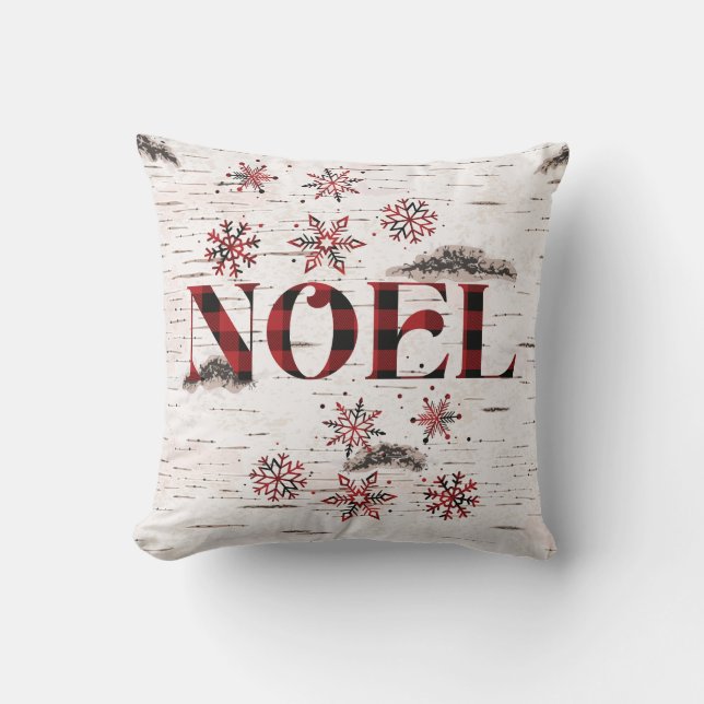 Coussin Le buffle rouge rustique a planté des flocons de n (Recto)