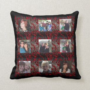Coussin Le cadre rouge et argenté métallique ajoutent de