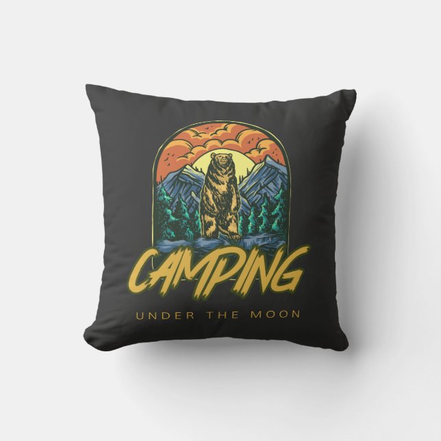 Coussin Le Camping Est Ma Langue D'Amour (Recto)