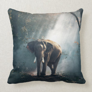 Coussin Le carreau d'éléphant asiatique de réunion