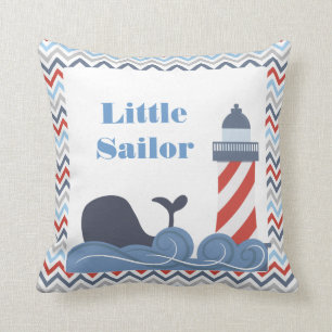 Coussin Le carreau du garçon nautique par des conceptions