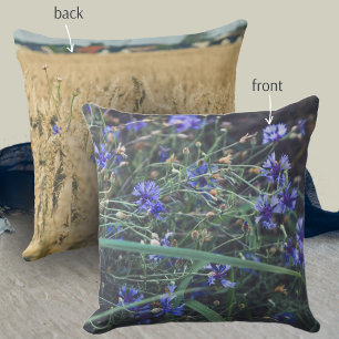 Coussin Le champ de Cornflower