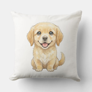Coussin Le chasseur de sauvagine : joli Retriever doré