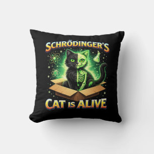 Coussin Le Chat Curieux de Schrödinger
