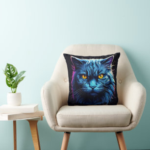 Coussin le chat en colère