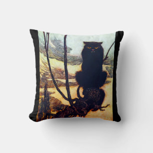 Coussin Le chat noir