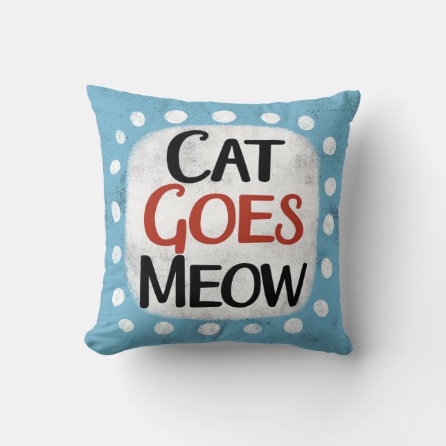 Coussin Le Chat Va Miow Jeter L'Oreiller (Recto)