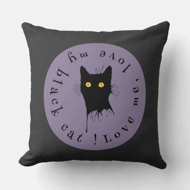 Coussin Le Chaton Noir Aimez-Moi Aimer Mon Amoureux des ch (Recto)