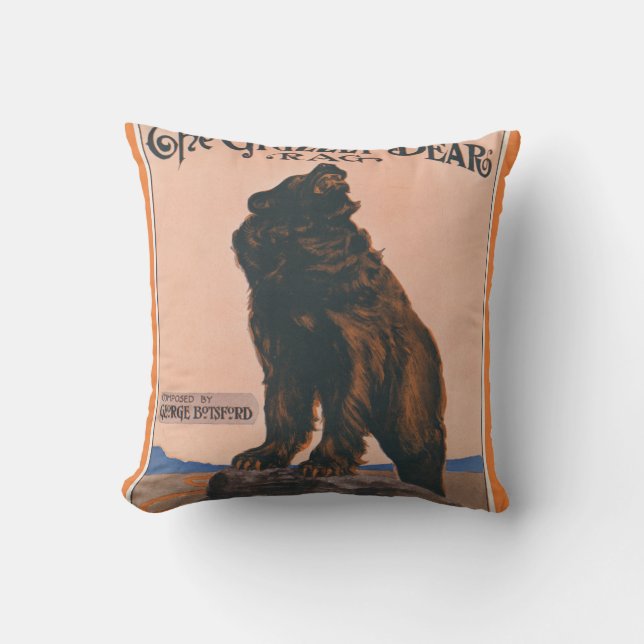 Coussin Le chiffon d'ours gris (Recto)
