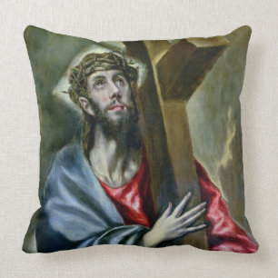 Coussin Le Christ étreignant la croix, 1600-10 (huile sur