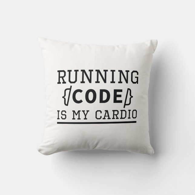 Coussin Le Code D'Exécution Est Mon Cardio (Recto)