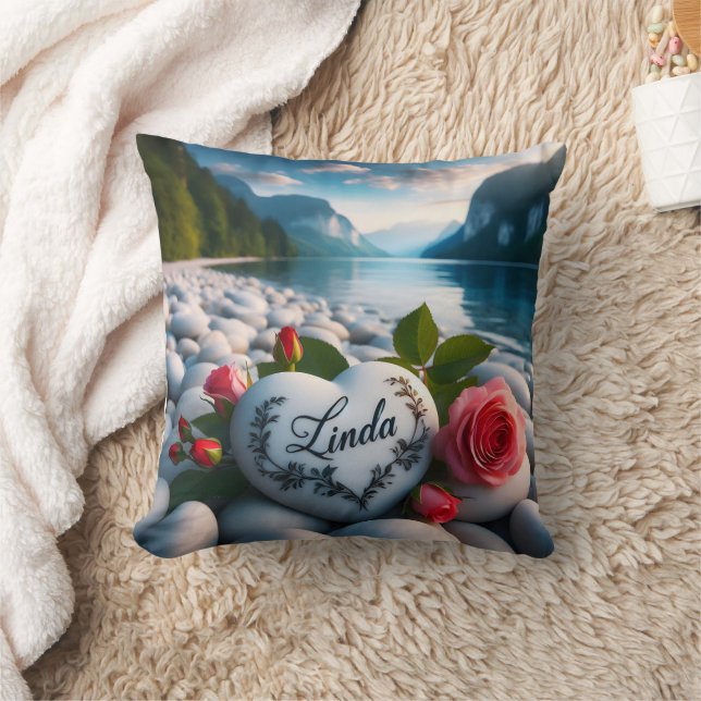 Coussin Le coeur de Linda au lever du soleil (Couverture)