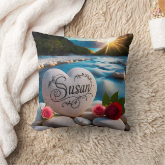 Coussin Le coeur de Susan au bord de la rivière