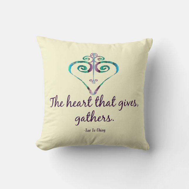 Coussin Le Coeur Qui Donne Des Citations (Recto)