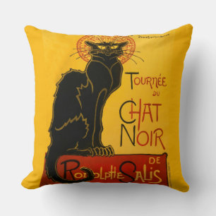 Coussin Le Conversation Noir Le Chat Noir Art Nouveau Vint