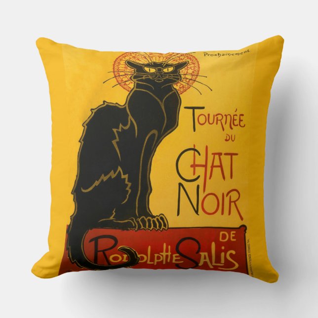 Coussin Le Conversation Noir Le Chat Noir Art Nouveau Vint (Recto)