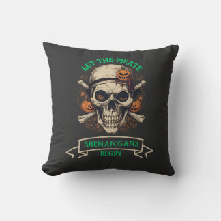 Coussin Le Crâne D'Halloween Laisser Commencer Les Shenani