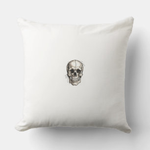 Coussin Le crâne Memento Mori dans le salon Jetez