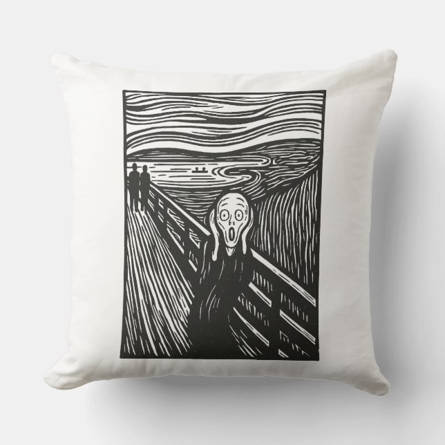 Coussin Le cri d'Edvard Munch (Recto)