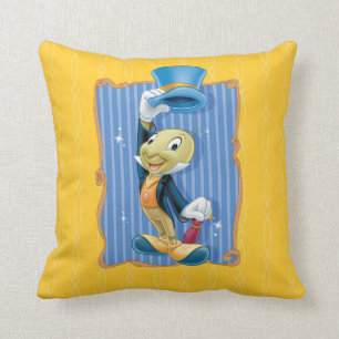 Coussin Le Cricket Jiminy Levant Son Casquette