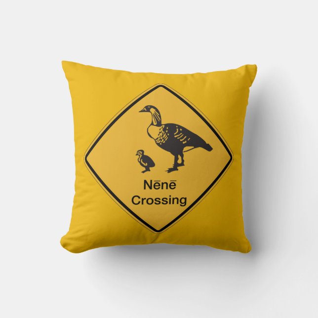 Coussin Le croisement de Nene, trafiquent le panneau (Recto)